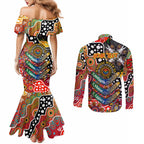Personalised Suns AFL Celebrating 50 Years of Naidoc Couples Matching Mermaid Dress and Long Sleeve Button Shirt NAIDOC Week 2025 Aboriginal