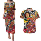 Personalised Suns AFL Celebrating 50 Years of Naidoc Couples Matching Puletasi and Hawaiian Shirt NAIDOC Week 2025 Aboriginal