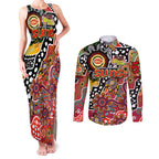 Personalised Suns AFL Celebrating 50 Years of Naidoc Couples Matching Tank Maxi Dress and Long Sleeve Button Shirt NAIDOC Week 2025 Aboriginal