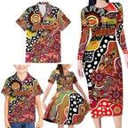 Personalised Suns AFL Celebrating 50 Years of Naidoc Family Matching Long Sleeve Bodycon Dress and Hawaiian Shirt NAIDOC Week 2025 Aboriginal