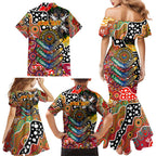Personalised Suns AFL Celebrating 50 Years of Naidoc Family Matching Mermaid Dress and Hawaiian Shirt NAIDOC Week 2025 Aboriginal