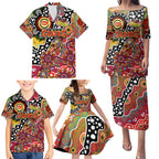 Personalised Suns AFL Celebrating 50 Years of Naidoc Family Matching Puletasi and Hawaiian Shirt NAIDOC Week 2025 Aboriginal