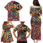 Personalised Suns AFL Celebrating 50 Years of Naidoc Family Matching Puletasi and Hawaiian Shirt NAIDOC Week 2025 Aboriginal