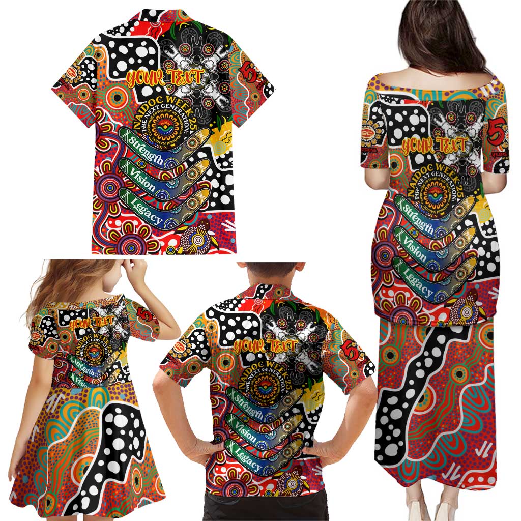 Personalised Suns AFL Celebrating 50 Years of Naidoc Family Matching Puletasi and Hawaiian Shirt NAIDOC Week 2025 Aboriginal