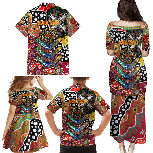 Personalised Suns AFL Celebrating 50 Years of Naidoc Family Matching Puletasi and Hawaiian Shirt NAIDOC Week 2025 Aboriginal