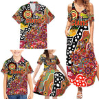 Personalised Suns AFL Celebrating 50 Years of Naidoc Family Matching Summer Maxi Dress and Hawaiian Shirt NAIDOC Week 2025 Aboriginal