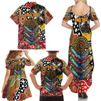 Personalised Suns AFL Celebrating 50 Years of Naidoc Family Matching Summer Maxi Dress and Hawaiian Shirt NAIDOC Week 2025 Aboriginal