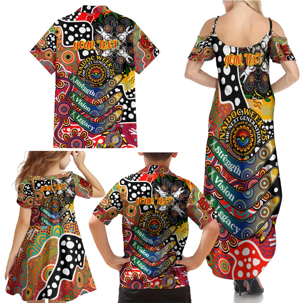Personalised Suns AFL Celebrating 50 Years of Naidoc Family Matching Summer Maxi Dress and Hawaiian Shirt NAIDOC Week 2025 Aboriginal