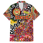 Personalised Suns AFL Celebrating 50 Years of Naidoc Family Matching Summer Maxi Dress and Hawaiian Shirt NAIDOC Week 2025 Aboriginal