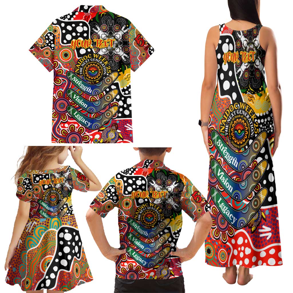 Personalised Suns AFL Celebrating 50 Years of Naidoc Family Matching Tank Maxi Dress and Hawaiian Shirt NAIDOC Week 2025 Aboriginal