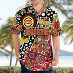 Personalised Suns AFL Celebrating 50 Years of Naidoc Hawaiian Shirt NAIDOC Week 2025 Aboriginal