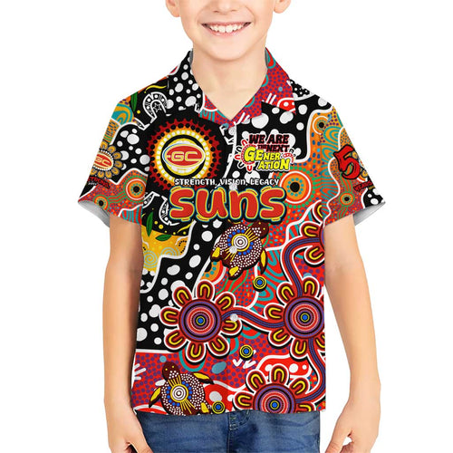 Personalised Suns AFL Celebrating 50 Years of Naidoc Hawaiian Shirt NAIDOC Week 2025 Aboriginal