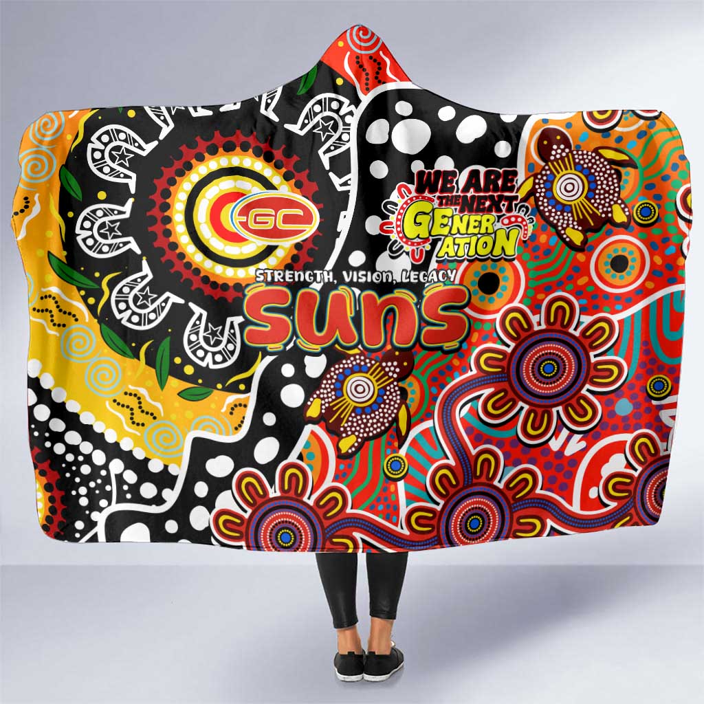 Suns AFL Celebrating 50 Years of Naidoc Hooded Blanket NAIDOC Week 2025 Aboriginal