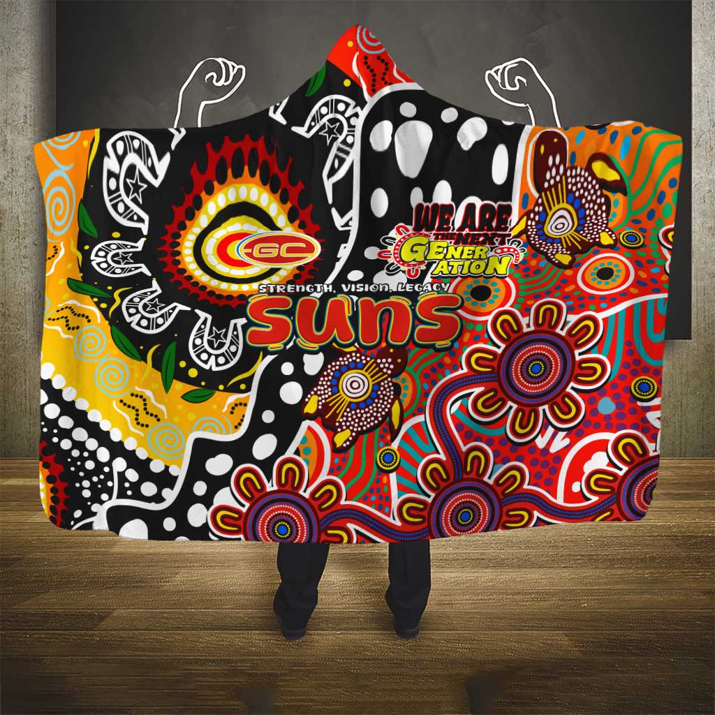 Suns AFL Celebrating 50 Years of Naidoc Hooded Blanket NAIDOC Week 2025 Aboriginal