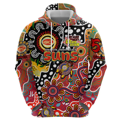 Personalised Suns AFL Celebrating 50 Years of Naidoc Hoodie NAIDOC Week 2025 Aboriginal