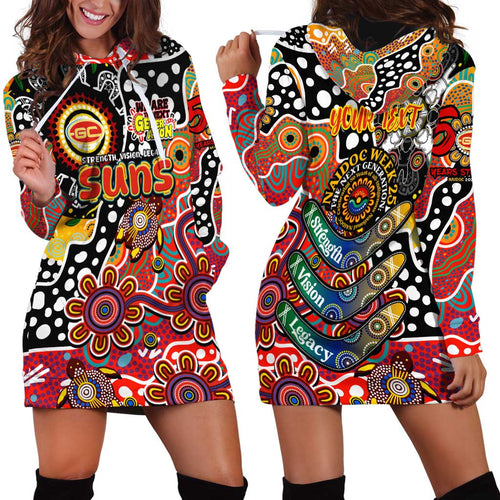 Personalised Suns AFL Celebrating 50 Years of Naidoc Hoodie Dress NAIDOC Week 2025 Aboriginal