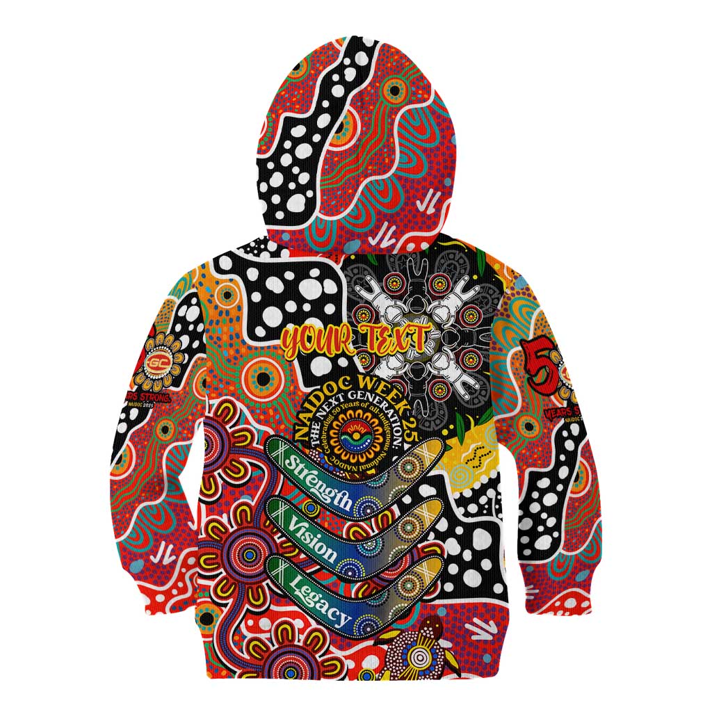 Personalised Suns AFL Celebrating 50 Years of Naidoc Kid Hoodie NAIDOC Week 2025 Aboriginal