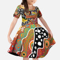 Personalised Suns AFL Celebrating 50 Years of Naidoc Kid Short Sleeve Dress NAIDOC Week 2025 Aboriginal