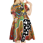 Personalised Suns AFL Celebrating 50 Years of Naidoc Kid Short Sleeve Dress NAIDOC Week 2025 Aboriginal