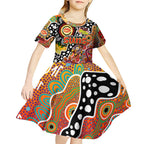 Personalised Suns AFL Celebrating 50 Years of Naidoc Kid Short Sleeve Dress NAIDOC Week 2025 Aboriginal