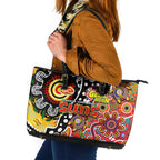 Suns AFL Celebrating 50 Years of Naidoc Leather Tote Bag NAIDOC Week 2025 Aboriginal