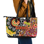 Suns AFL Celebrating 50 Years of Naidoc Leather Tote Bag NAIDOC Week 2025 Aboriginal