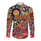 Personalised Suns AFL Celebrating 50 Years of Naidoc Long Sleeve Button Shirt NAIDOC Week 2025 Aboriginal