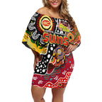 Personalised Suns AFL Celebrating 50 Years of Naidoc Off Shoulder Short Dress NAIDOC Week 2025 Aboriginal