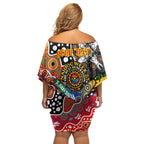 Personalised Suns AFL Celebrating 50 Years of Naidoc Off Shoulder Short Dress NAIDOC Week 2025 Aboriginal
