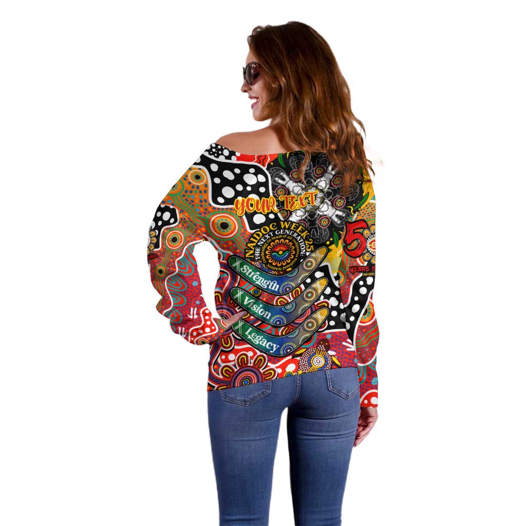 Personalised Suns AFL Celebrating 50 Years of Naidoc Off Shoulder Sweater NAIDOC Week 2025 Aboriginal