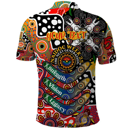Personalised Suns AFL Celebrating 50 Years of Naidoc Polo Shirt NAIDOC Week 2025 Aboriginal