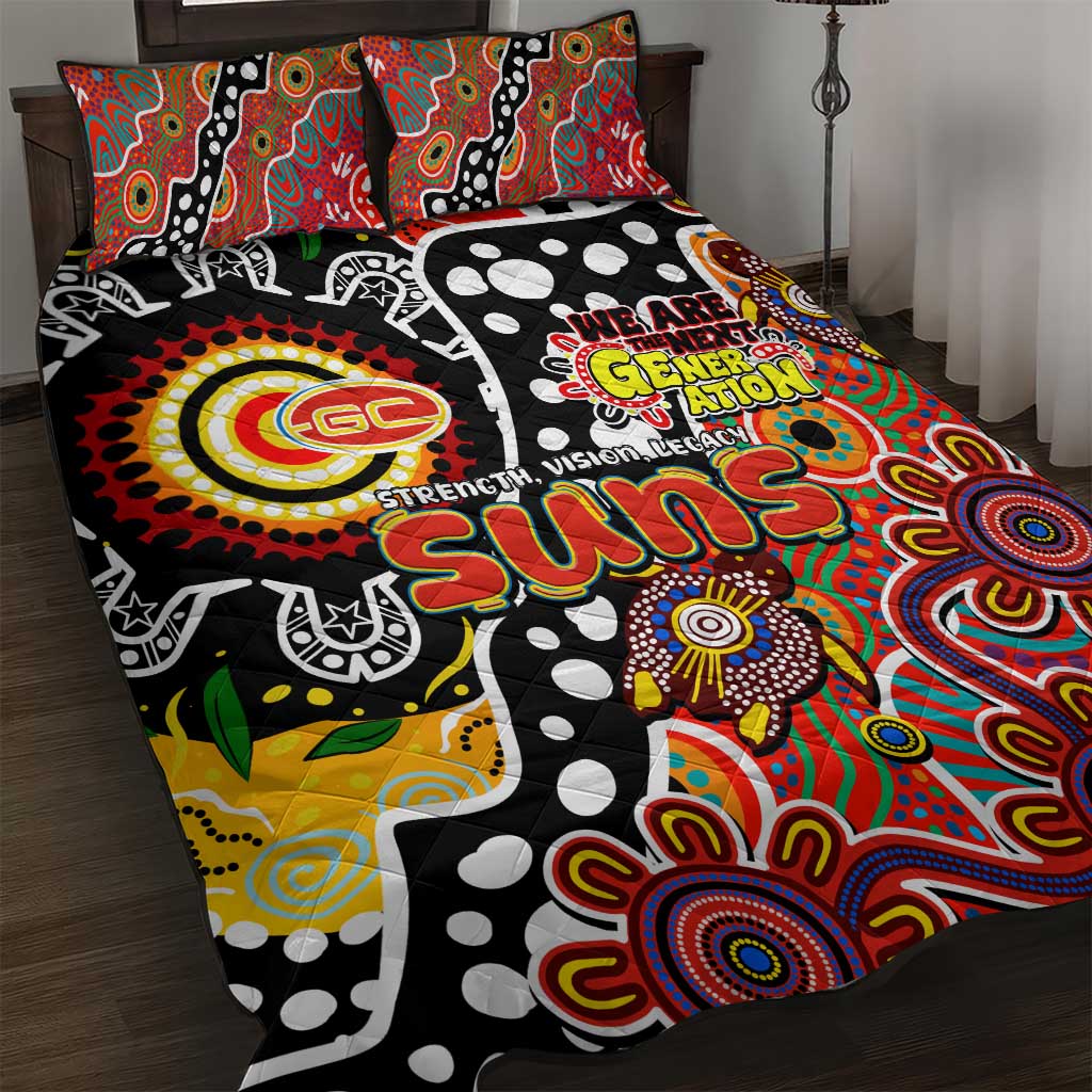 Suns AFL Celebrating 50 Years of Naidoc Quilt Bed Set NAIDOC Week 2025 Aboriginal