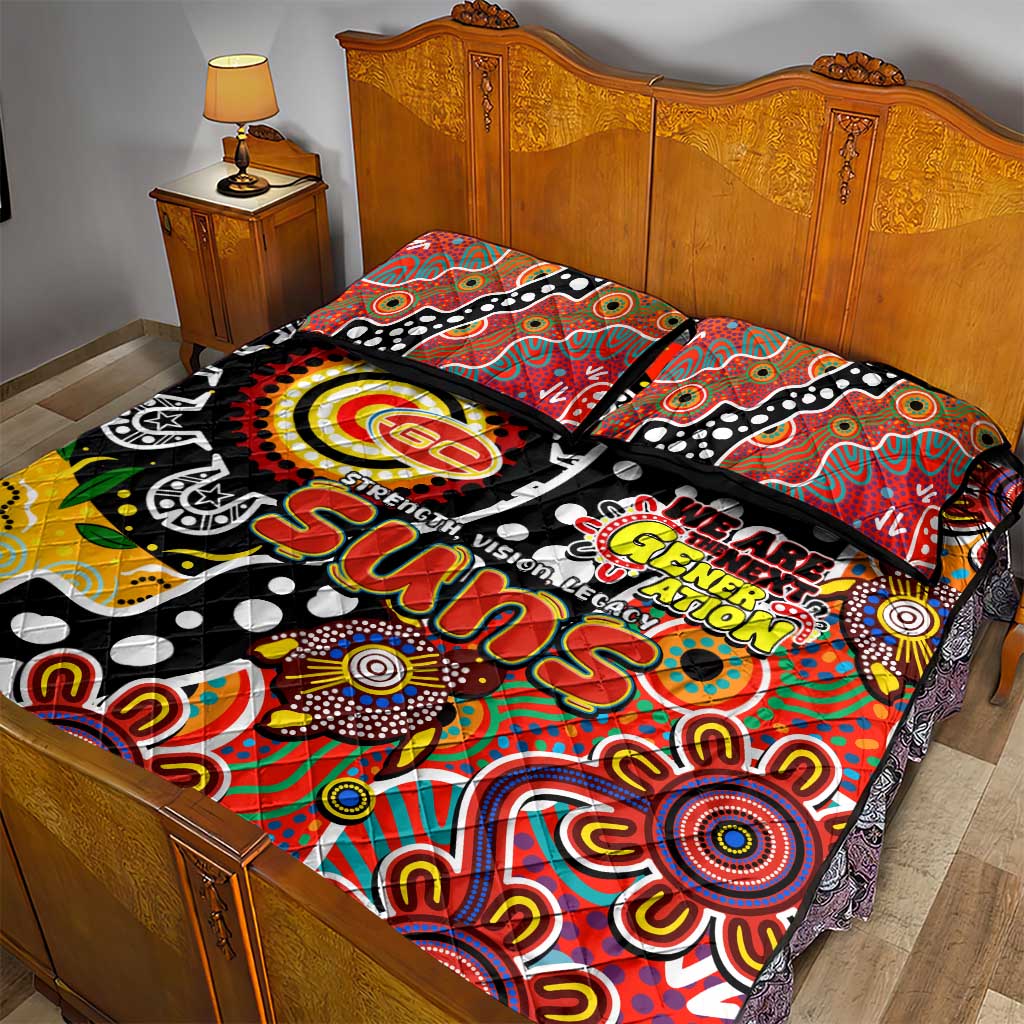 Suns AFL Celebrating 50 Years of Naidoc Quilt Bed Set NAIDOC Week 2025 Aboriginal