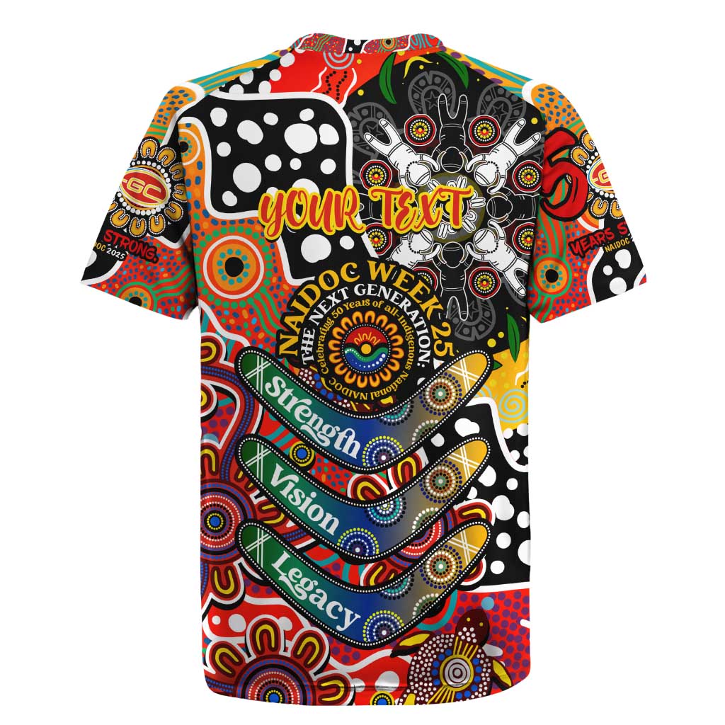 Personalised Suns AFL Celebrating 50 Years of Naidoc Rugby Jersey NAIDOC Week 2025 Aboriginal