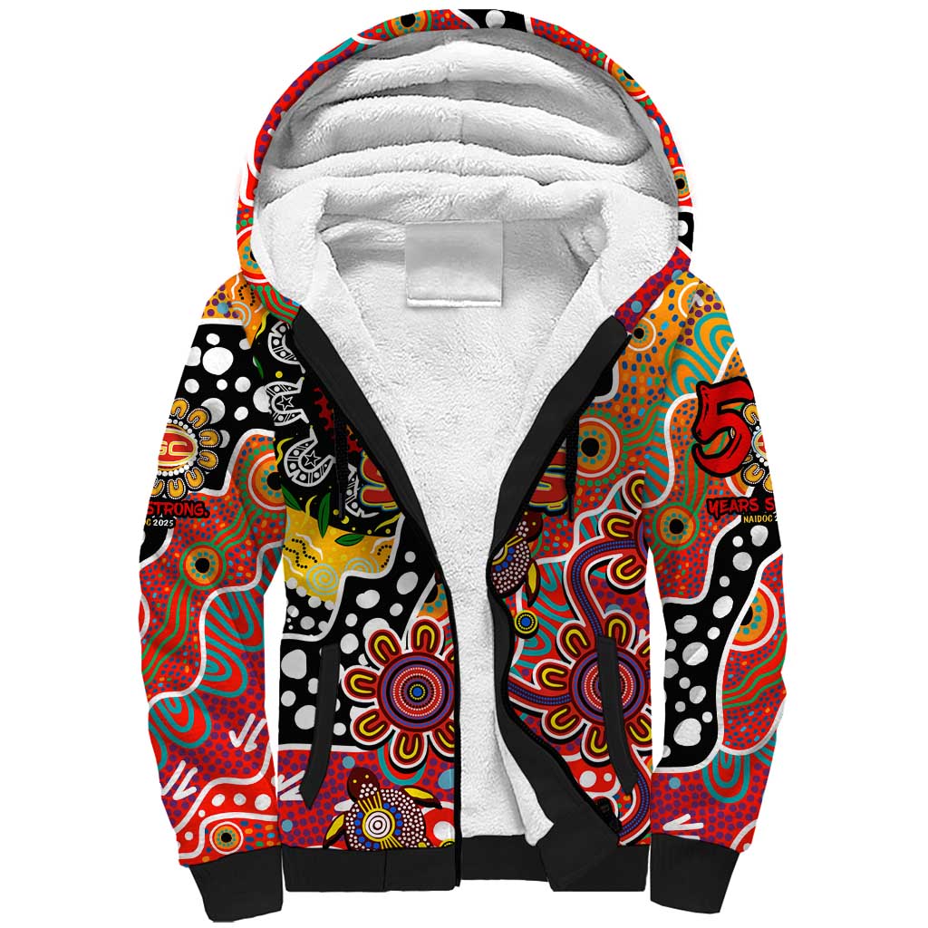 Personalised Suns AFL Celebrating 50 Years of Naidoc Sherpa Hoodie NAIDOC Week 2025 Aboriginal