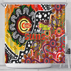 Suns AFL Celebrating 50 Years of Naidoc Shower Curtain NAIDOC Week 2025 Aboriginal