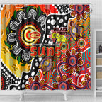Suns AFL Celebrating 50 Years of Naidoc Shower Curtain NAIDOC Week 2025 Aboriginal