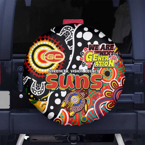 Suns AFL Celebrating 50 Years of Naidoc Spare Tire Cover NAIDOC Week 2025 Aboriginal