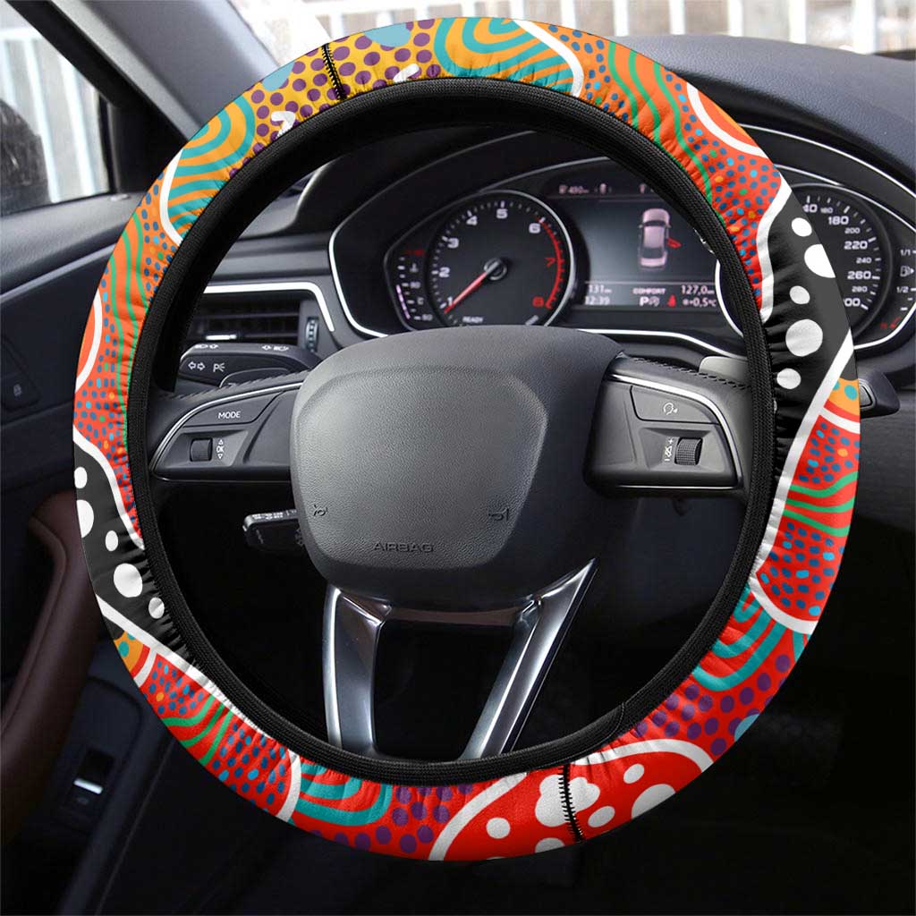 Suns AFL Celebrating 50 Years of Naidoc Steering Wheel Cover NAIDOC Week 2025 Aboriginal