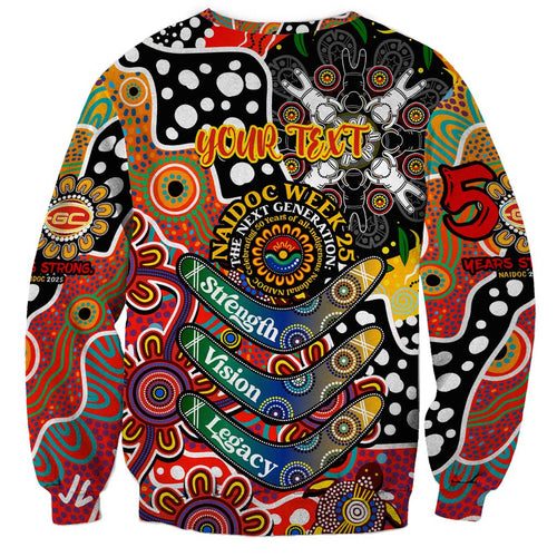 Personalised Suns AFL Celebrating 50 Years of Naidoc Sweatshirt NAIDOC Week 2025 Aboriginal