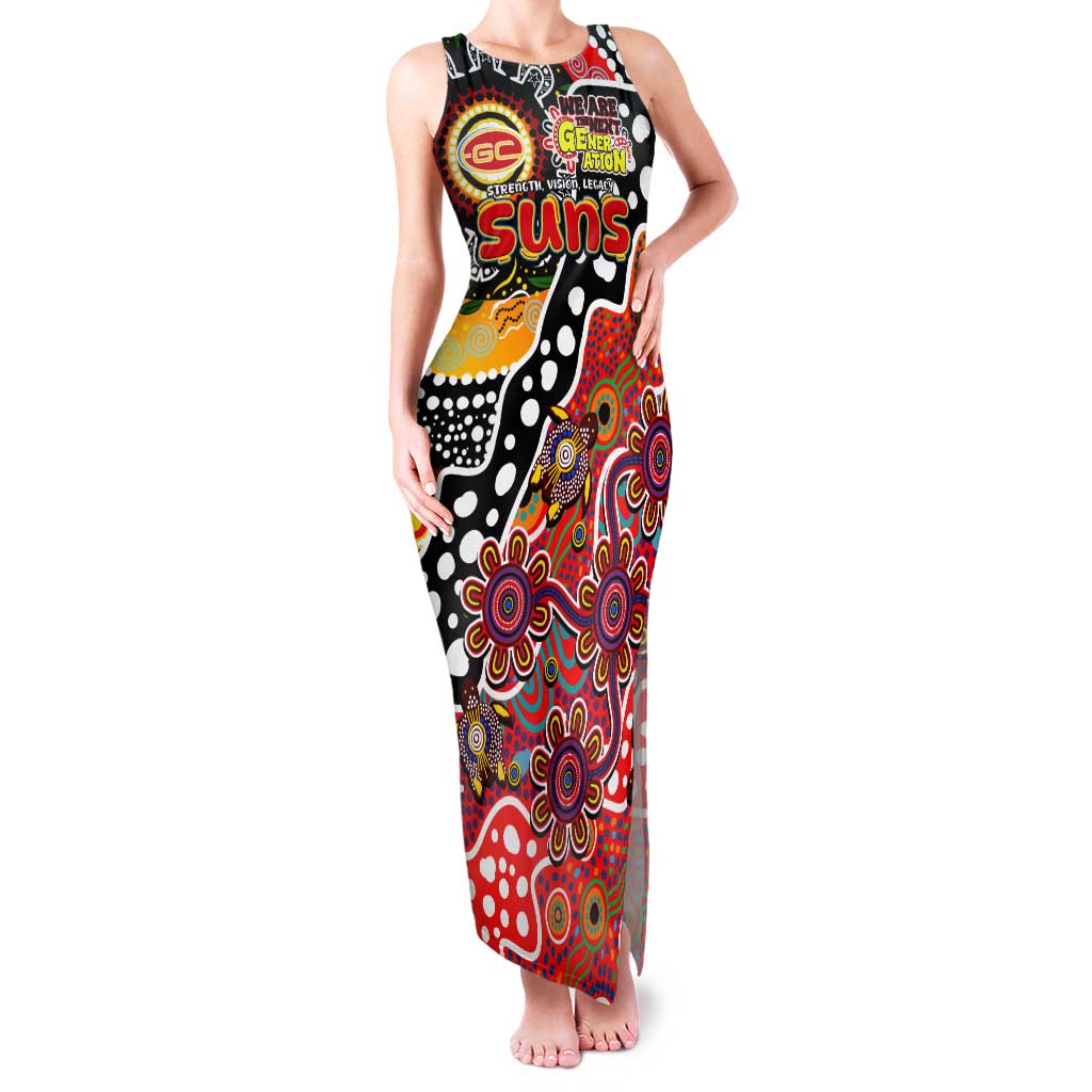 Personalised Suns AFL Celebrating 50 Years of Naidoc Tank Maxi Dress NAIDOC Week 2025 Aboriginal