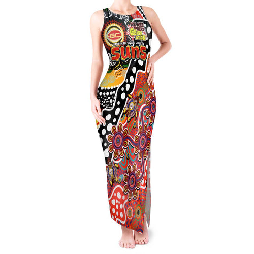 Personalised Suns AFL Celebrating 50 Years of Naidoc Tank Maxi Dress NAIDOC Week 2025 Aboriginal