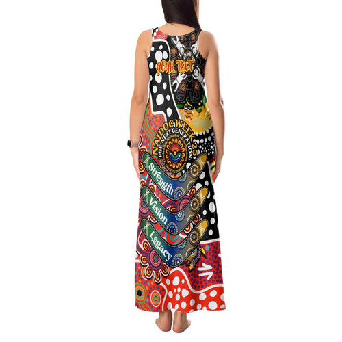 Personalised Suns AFL Celebrating 50 Years of Naidoc Tank Maxi Dress NAIDOC Week 2025 Aboriginal