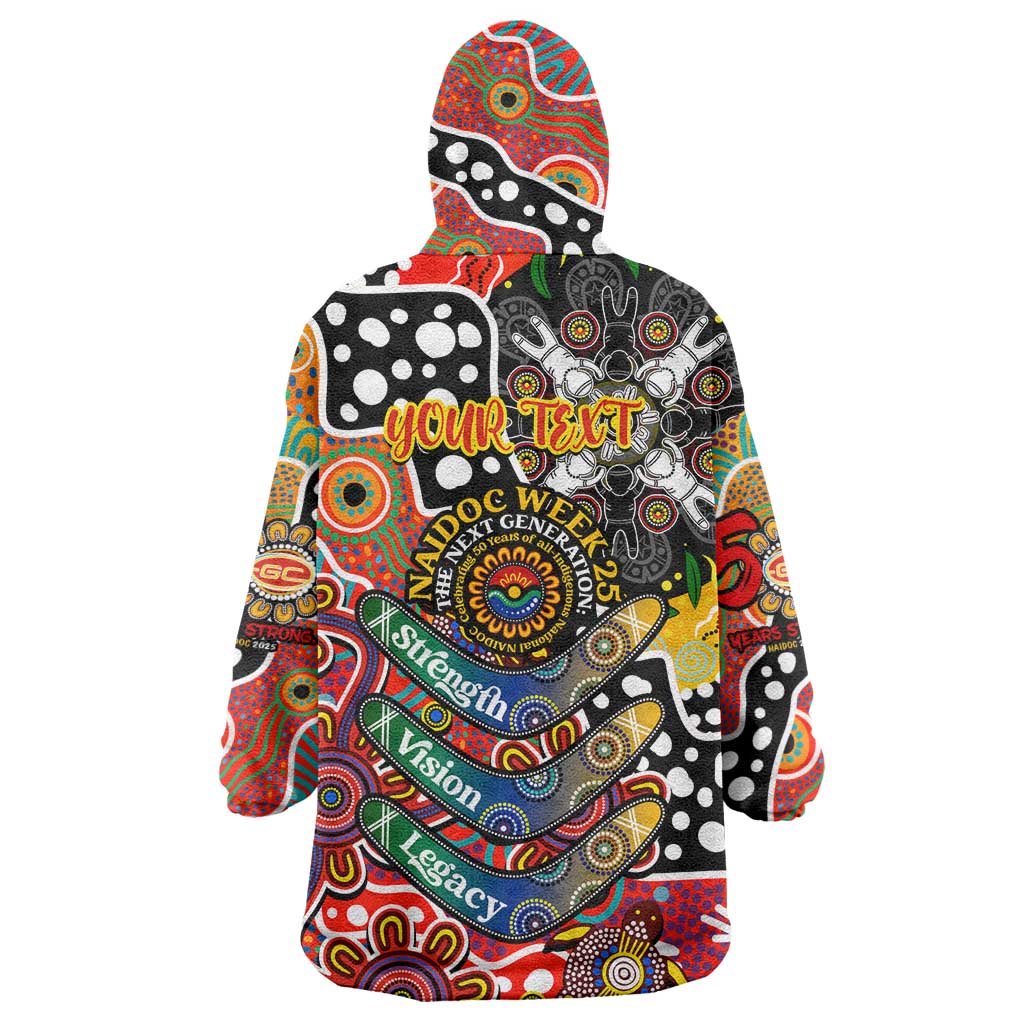 Personalised Suns AFL Celebrating 50 Years of Naidoc Wearable Blanket Hoodie NAIDOC Week 2025 Aboriginal