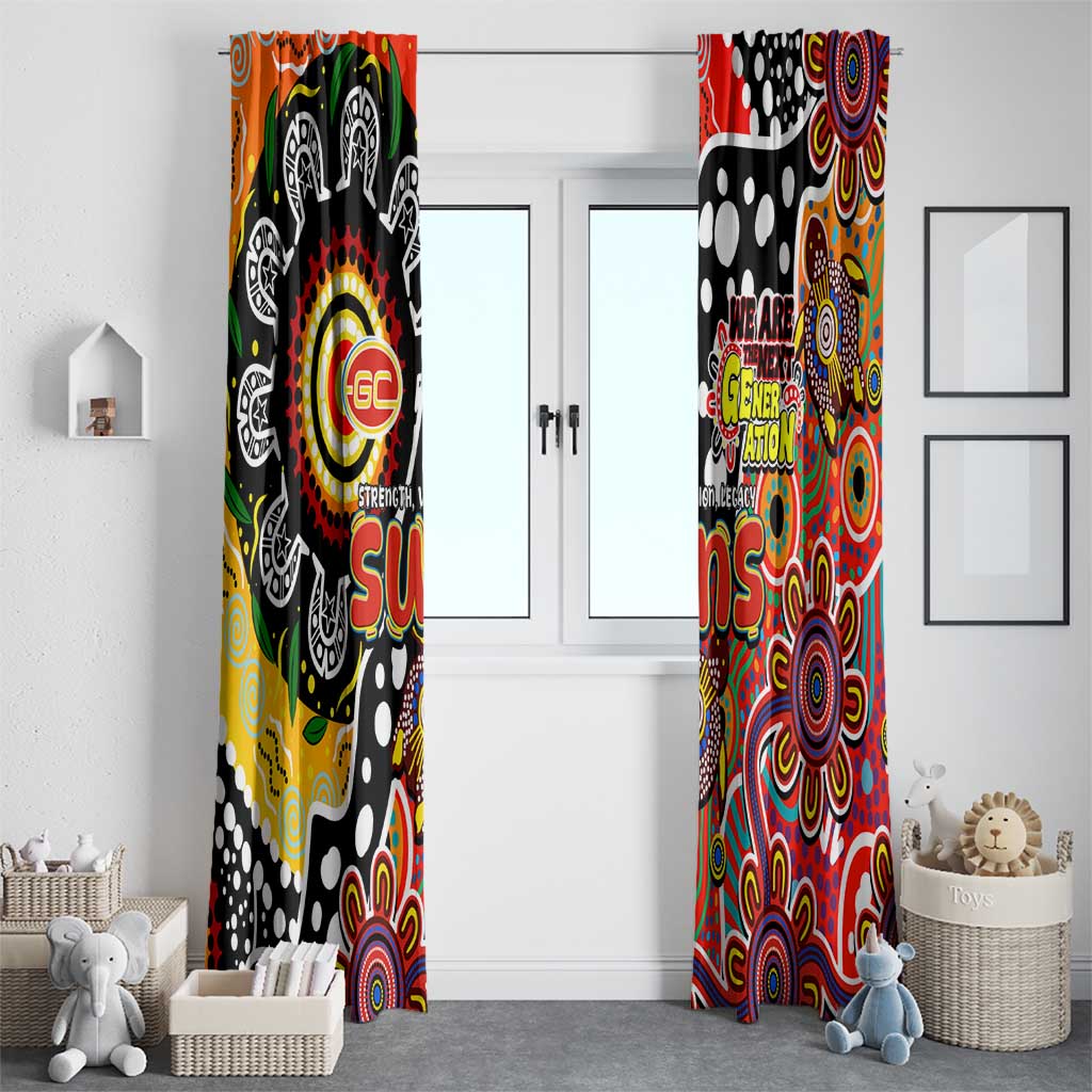 Suns AFL Celebrating 50 Years of Naidoc Window Curtain NAIDOC Week 2025 Aboriginal
