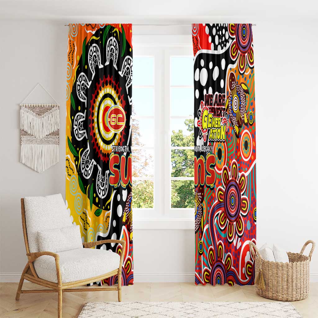 Suns AFL Celebrating 50 Years of Naidoc Window Curtain NAIDOC Week 2025 Aboriginal