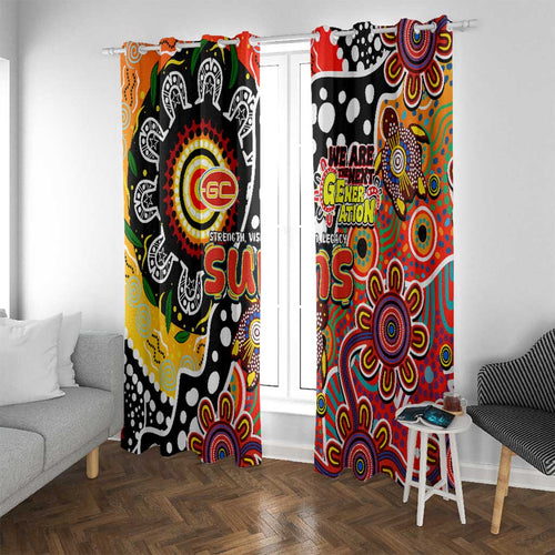 Suns AFL Celebrating 50 Years of Naidoc Window Curtain NAIDOC Week 2025 Aboriginal