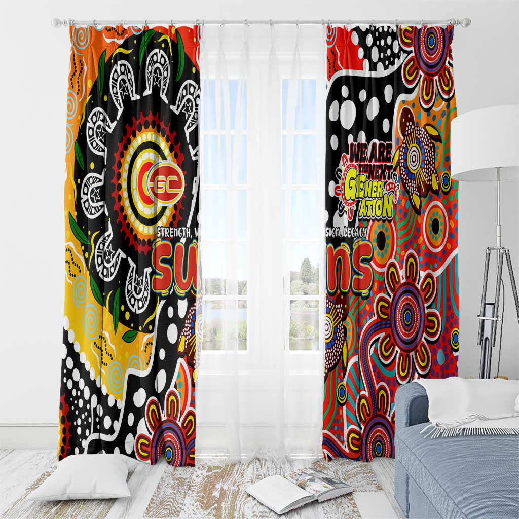 Suns AFL Celebrating 50 Years of Naidoc Window Curtain NAIDOC Week 2025 Aboriginal