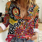 Personalised Suns AFL Celebrating 50 Years of Naidoc Women Casual Shirt NAIDOC Week 2025 Aboriginal