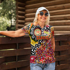 Personalised Suns AFL Celebrating 50 Years of Naidoc Women Polo Shirt NAIDOC Week 2025 Aboriginal